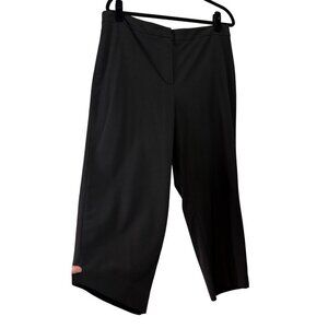 Talbots Women's Heritage Cropped Straight Leg Dress Pants Trouser Black Size 14